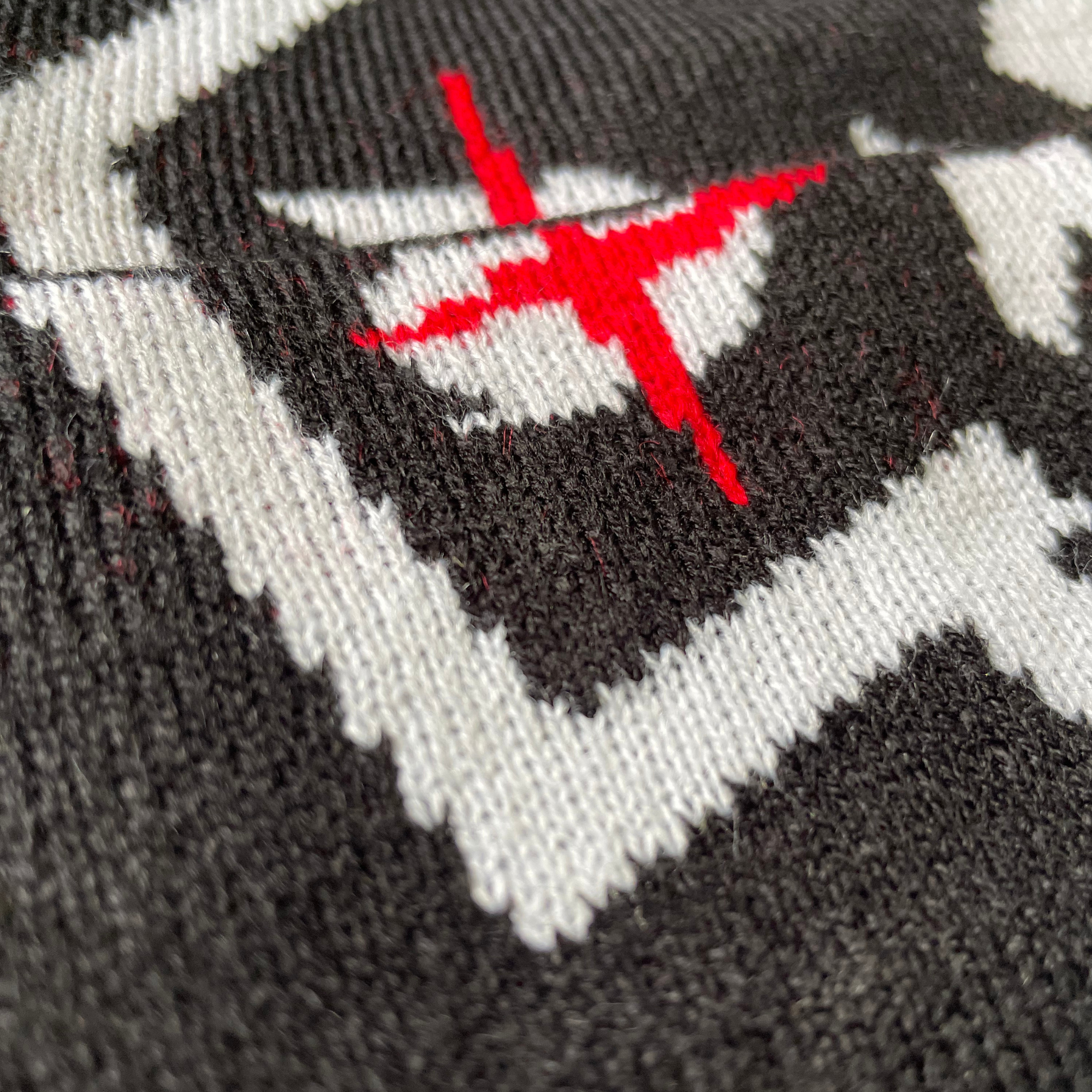 close up skullrobot knit beanie